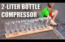 Kompresor z dwulitrowych butelek. [ENG]