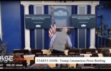 Podczas przygotowań do konferencji prasowej Trumpa kamera zarejestrowała ciekawą