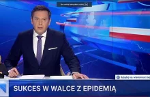 Wiadomości TVP ogłaszają sukces w walce z epidemią
