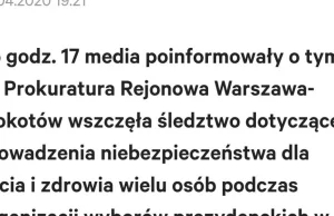 Prokuratura po 2 godzinach umarza postępowanie wyborcze xD