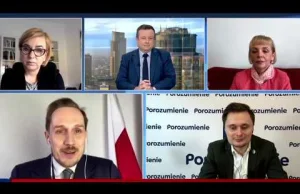 K. Berkowicz pokazuje w telewizji na żywo rentgen kręgosłupa Jarosława Gowina