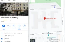 "Komenda Główna Milicji" na mapach Google xD