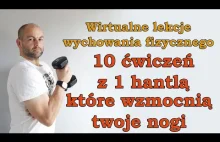 10 ćwiczeń na nogi z 1 hantlą - wirtualne lekcje WF, WF w domu, trening w...