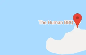 Ludzina z grilla z wyspy Sentinel w google maps