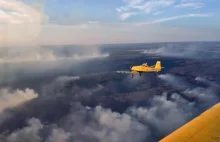 Podsumowanie akcji gaszenia pożarów nad Biebrzą przez samoloty Dromader