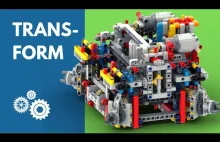 Pomysłowy system na zmianę pozycji kół zbudowany z LEGO Technic