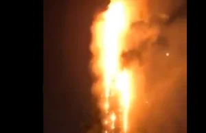 Pożar wieżowca w Szardży w Zjednoczonych Emiratach Arabskich