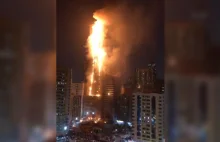 Pożar wieżowca w Zjednoczonych Emiratach Arabskich. Ewakuacja mieszkańców.