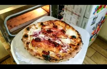 Pizza Napoletana z mąki z Biedronki - 480° Boczek, Cebula, Pomidory...