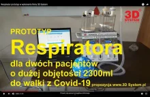 Prototyp respiratora dla dwóch pacjentów od Warszawskie firmy 3D System