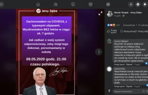 Jerzy Zięba sam zachorował na COVID-19 i sam się wyleczył w 7 godzin....
