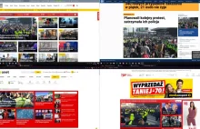 Jak wyglądają główne strony mainstreamowych mediów podczas protestu?