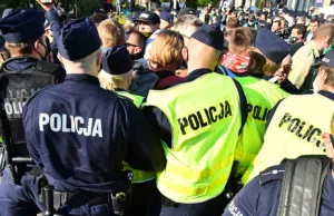 Protest przedsiębiorców. Policjantka kopnięta w brzuch