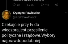 Prawdopodobnie upada rząd PiS xD Krystyna Pawłowicz potwierdza na Twitterze