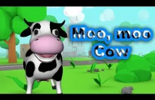 Moo, Moo Krowa | Rymowanki dla dzieci | Kreskówki dla dzieci