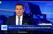 Opozycja od czterech dni próbuje wywołać chaos. A przynajmniej na antenie TVP xD