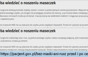 Ministerstwo Zdrowia ocenzurowało informację o bakteriach na maseczkach