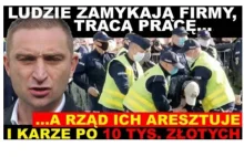 Strajk przedsiębiorców w Warszawie zakończony karami finansowymi i...