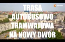 Budowa nowej trasy autobusowo-tramwajowej we Wrocławiu z lotu ptaka.