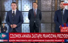 Samo gęste na antenie TVPiS: "Człowiek-awaria zastąpił Panią Prezydent"