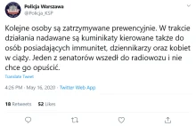 Policja twierdzi, że senator sam wszedł do radiowozu i nie chce go opuścić xD