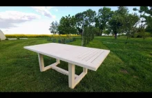 014 How to make a wooden, garden table. Drewniany stół ogrodowy.