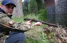 Magnesem wyłowił z rzeki pod Olsztynem karabin Lee-Enfield