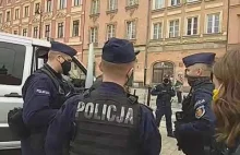 STRAJK PRZEDSIĘBIORCÓW - Policja zatrzymuje niewidomego