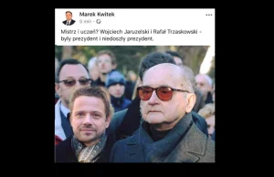 Poseł PiS udostępnił przeróbkę zdjęcia Jaruzelskiego z doklejonym Trzaskowskim