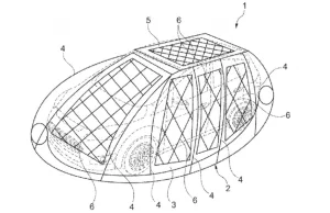 Ford opatentował składaną kopułę słoneczną do ładowania samochodu elektrycznego.