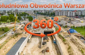 Południowa Obwodnica Warszawy - pierwszy wirtualny spacer 360 z drona nad...