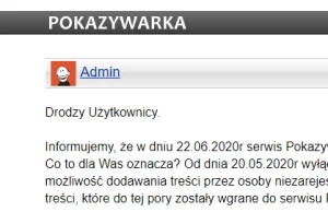 Pokazywarka.pl zostaje zamknięta