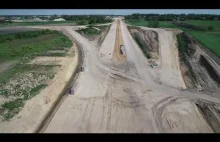 Widok z drona na budowany I odcinek S14