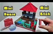 Making a two-story mini holiday village house with mini bricks