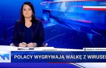Epidemia propagandy w „Wiadomościach". Dzięki PiS Polska koronamistrzem...