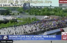 Cysterna wjeżdża w tłum protestujących w Minneapolis