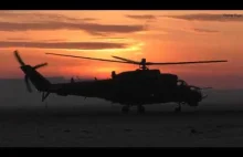 Poranne rozprostowywanie śmigieł Mi-24 "Hind"