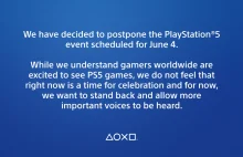Sony odwołuje pokaz PS5 bo #BlackLiveMatters