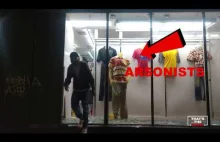 próba podpalenia sklepu przez czarnego aktywiste
