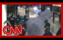 Protesty przed siedzibą CNN w Atlancie