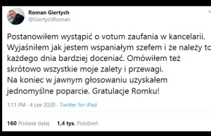 Giertych wystąpił o wotum zaufania w swojej kancelarii