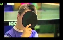 Kid ping pong middle finger