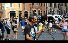 Time (Pink Floyd) muzyk uliczny w Rzymie