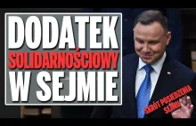 Dodatek solidarnościowy – skrót debaty w Sejmie.