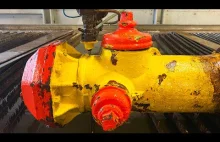 Rozcinanie hydrantu strumieniem wodnym