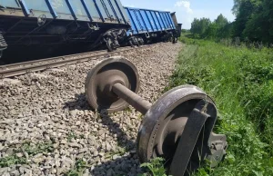 Pociąg towarowy wykoleił się koło Lublina. Szlak kolejowy będzie długo...