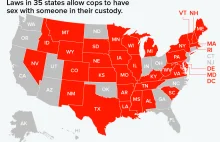 W 35 stanach USA osoba zatrzymana domyślnie wyraża zgodę na seks z policjantem