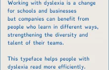 Czcionka Dyslexie - krój dla osób z dysleksją