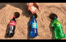 Experiment: Coca Cola, Sprite, Mirinda and Mentos Underground