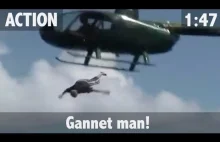 Koles skacze z helikoptera na Marlina